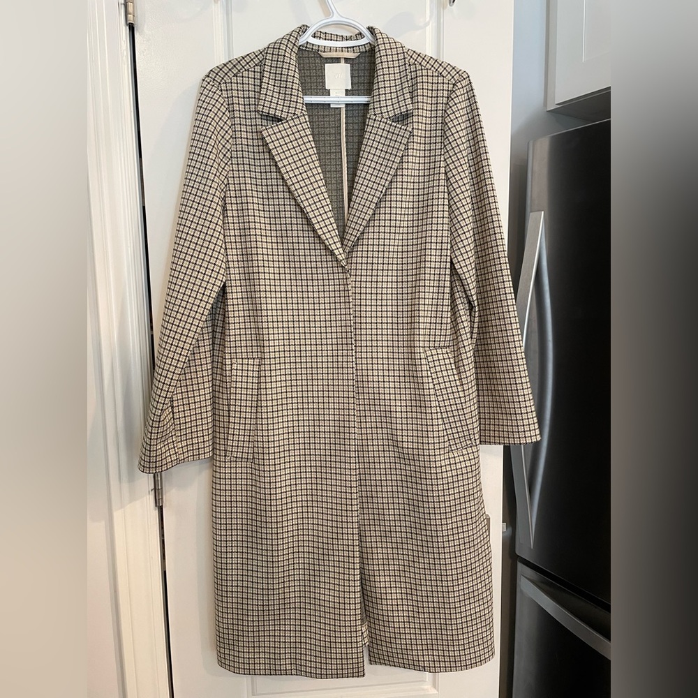 H&M Houndstooth Overcoat